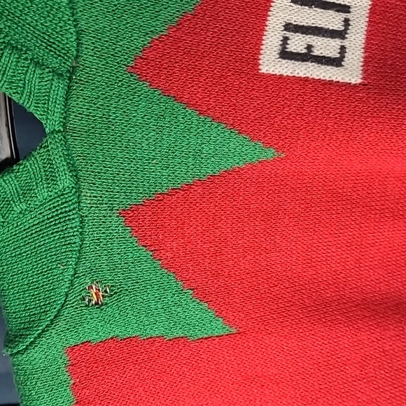 Christmas Elf #1 Sweater w Hoodie Ears MEDIUM - Picture 4 of 5